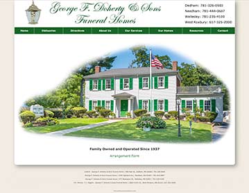 George F. Doherty & Sons Funeral Homes, Wellesley, Needham, Dedham and West Roxbury, MA